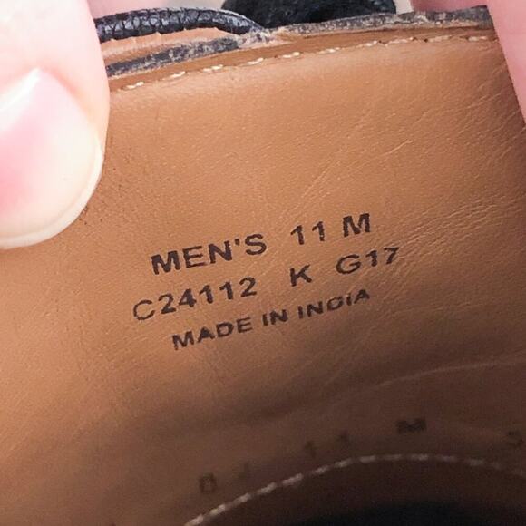 Cole Haan Leather Wingtip Derby Shoe Brogue Details GrandOS C24112 Size 11 Black - Picture 14 of 16